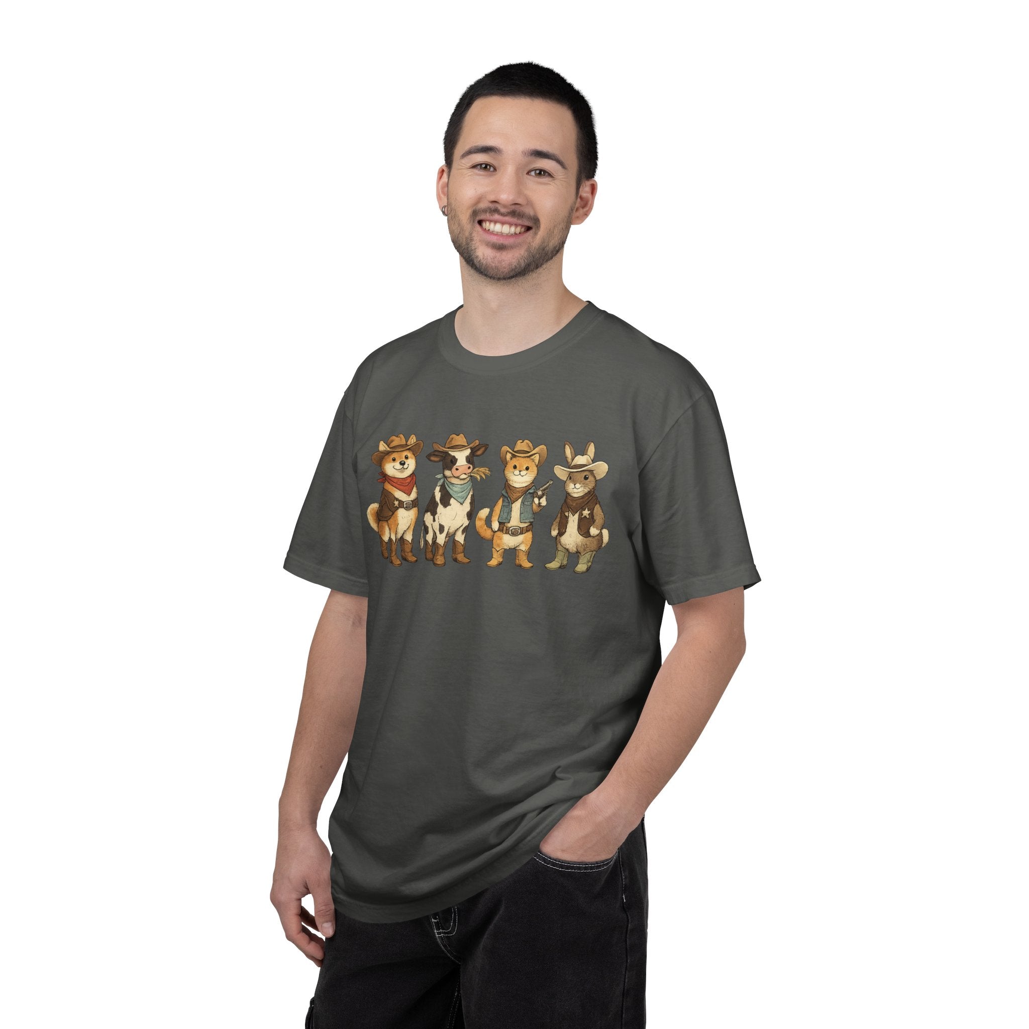 Cowboy Dogs Tee | Western Dog Cartoon Shirt