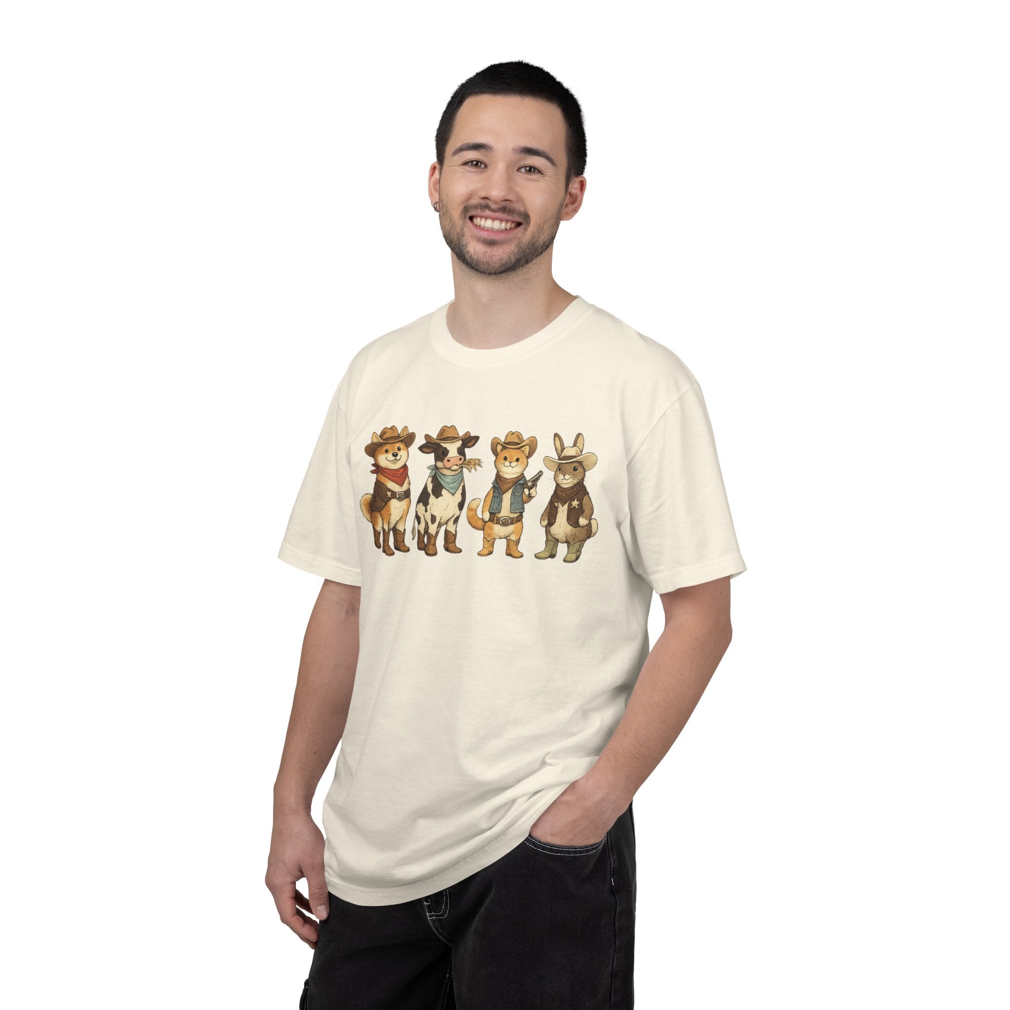 Cowboy Dogs Tee | Western Dog Cartoon Shirt