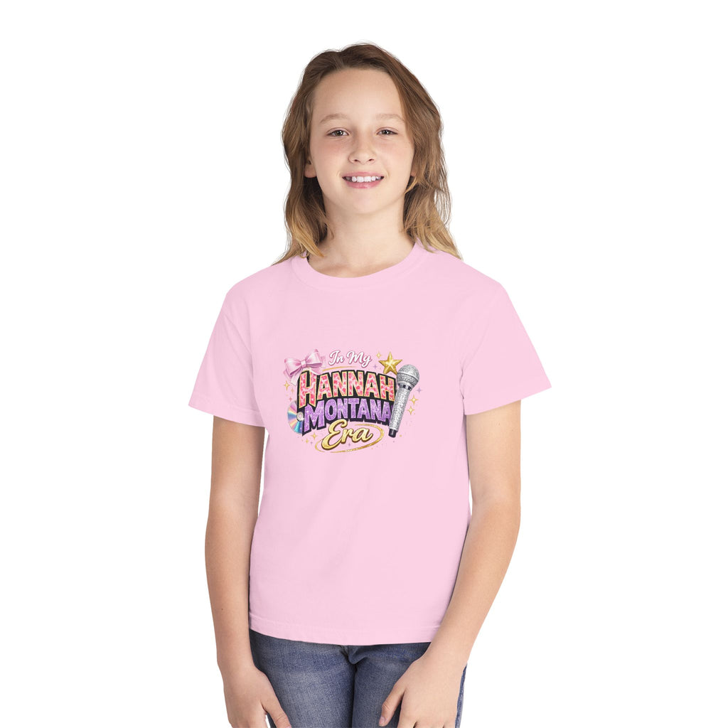 Hannah Montana Era Youth Tee | Pop Star Microphone Graphic