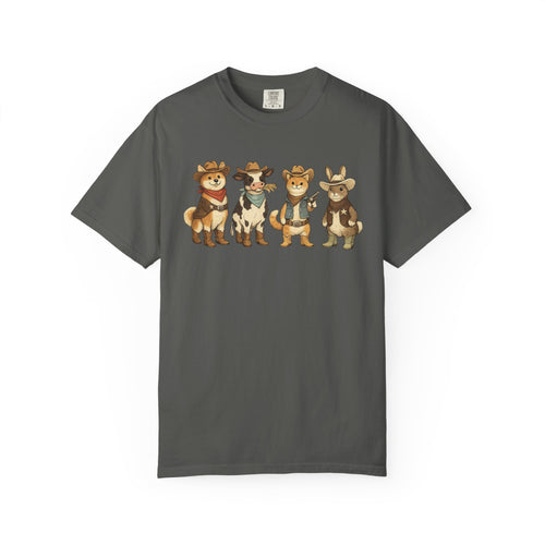 Cowboy Dogs Tee | Western Dog Cartoon Shirt