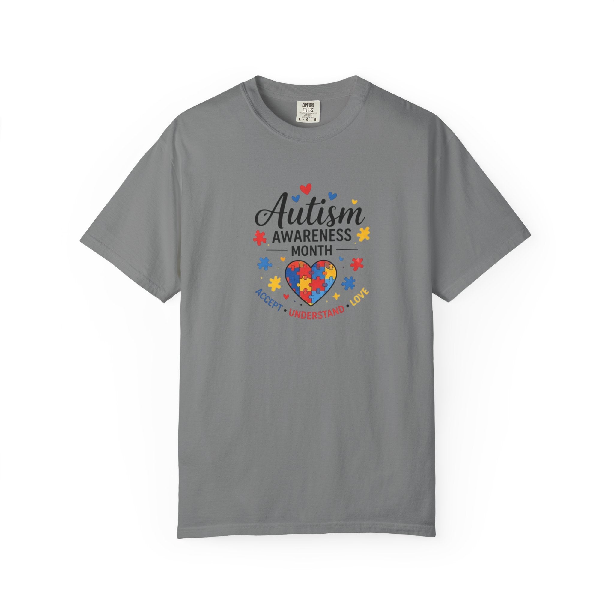 Autism Awareness Month heart puzzle, T-Shirt | Accept Understand Include