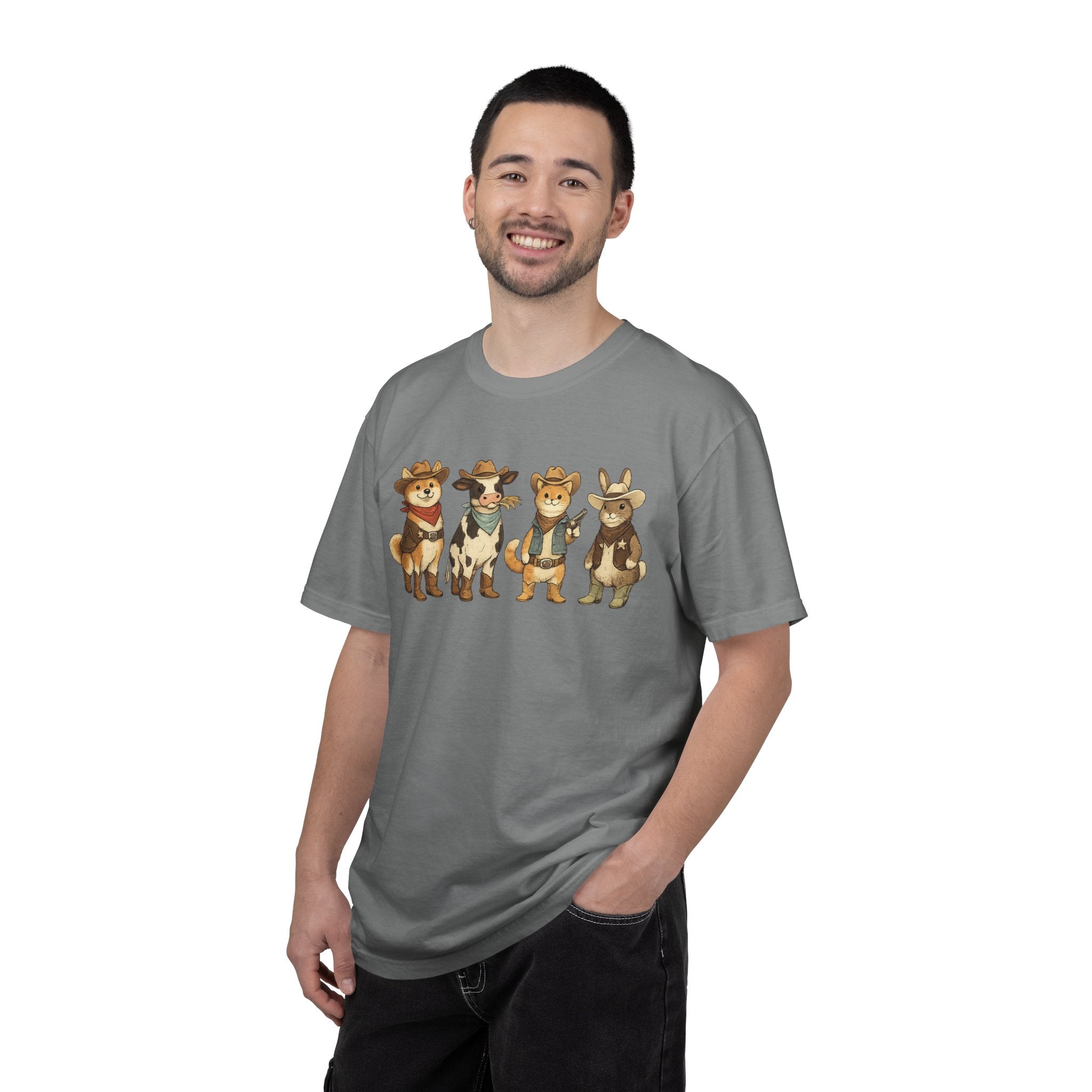 Cowboy Dogs Tee | Western Dog Cartoon Shirt