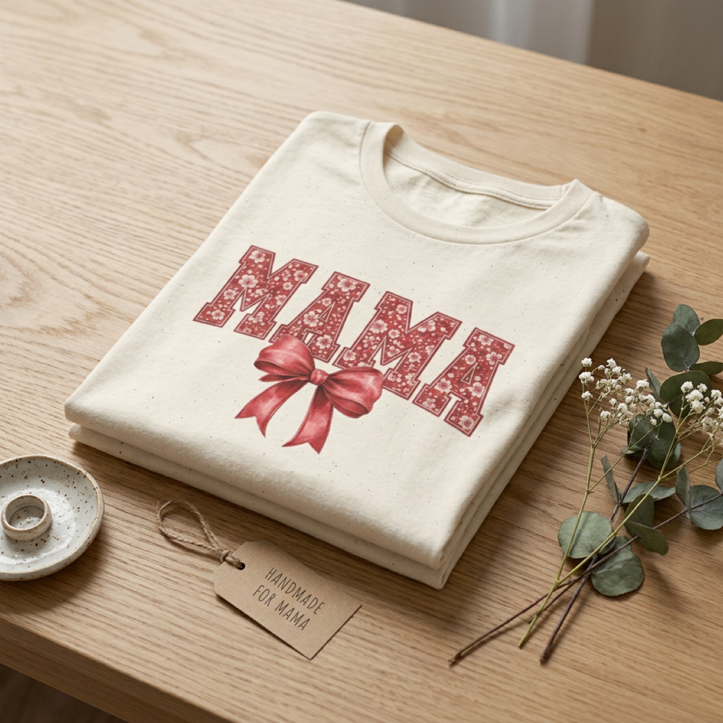 Mama Floral Bow T-Shirt — Mother's Day Gift Tee
