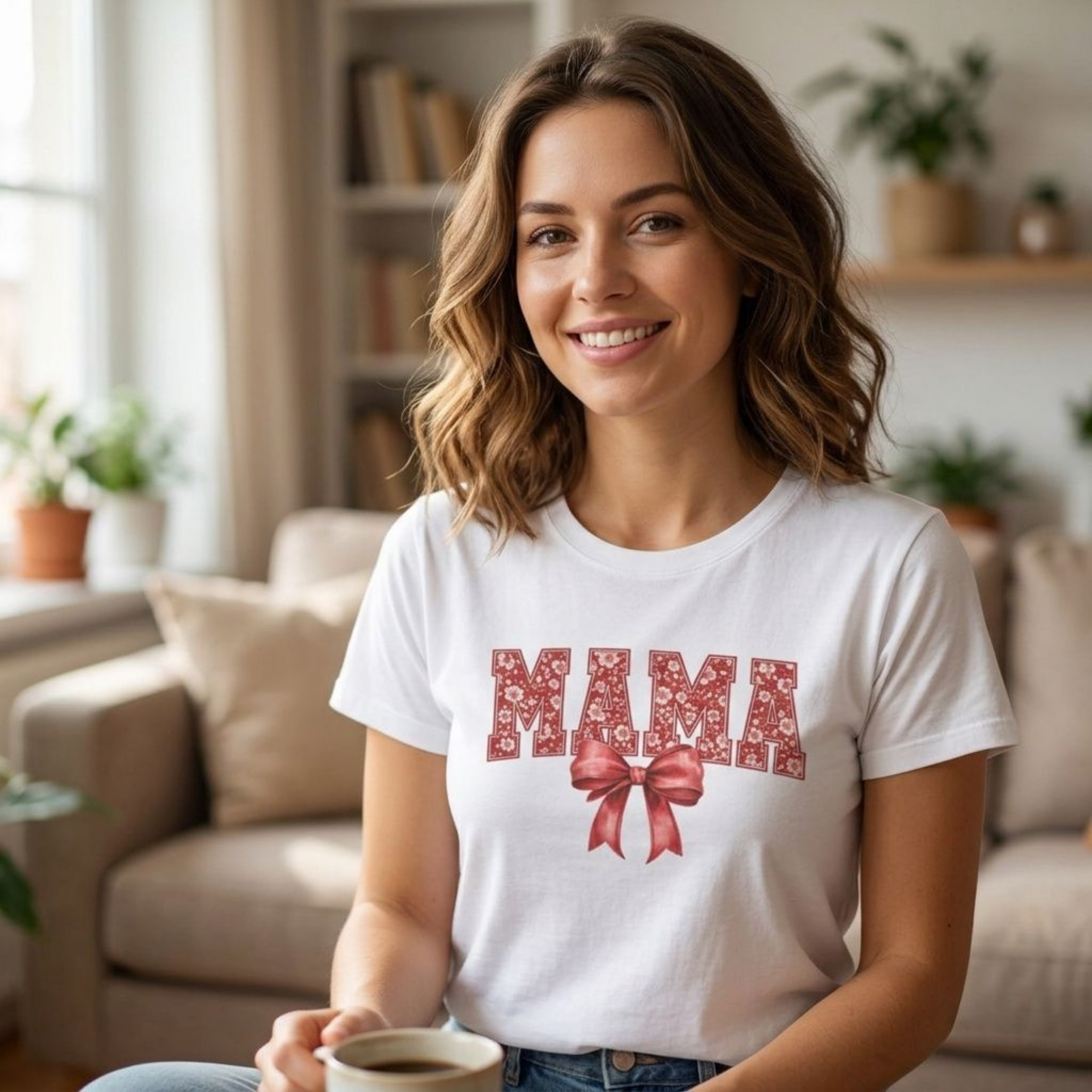 Mama Floral Bow T-Shirt — Mother's Day Gift Tee