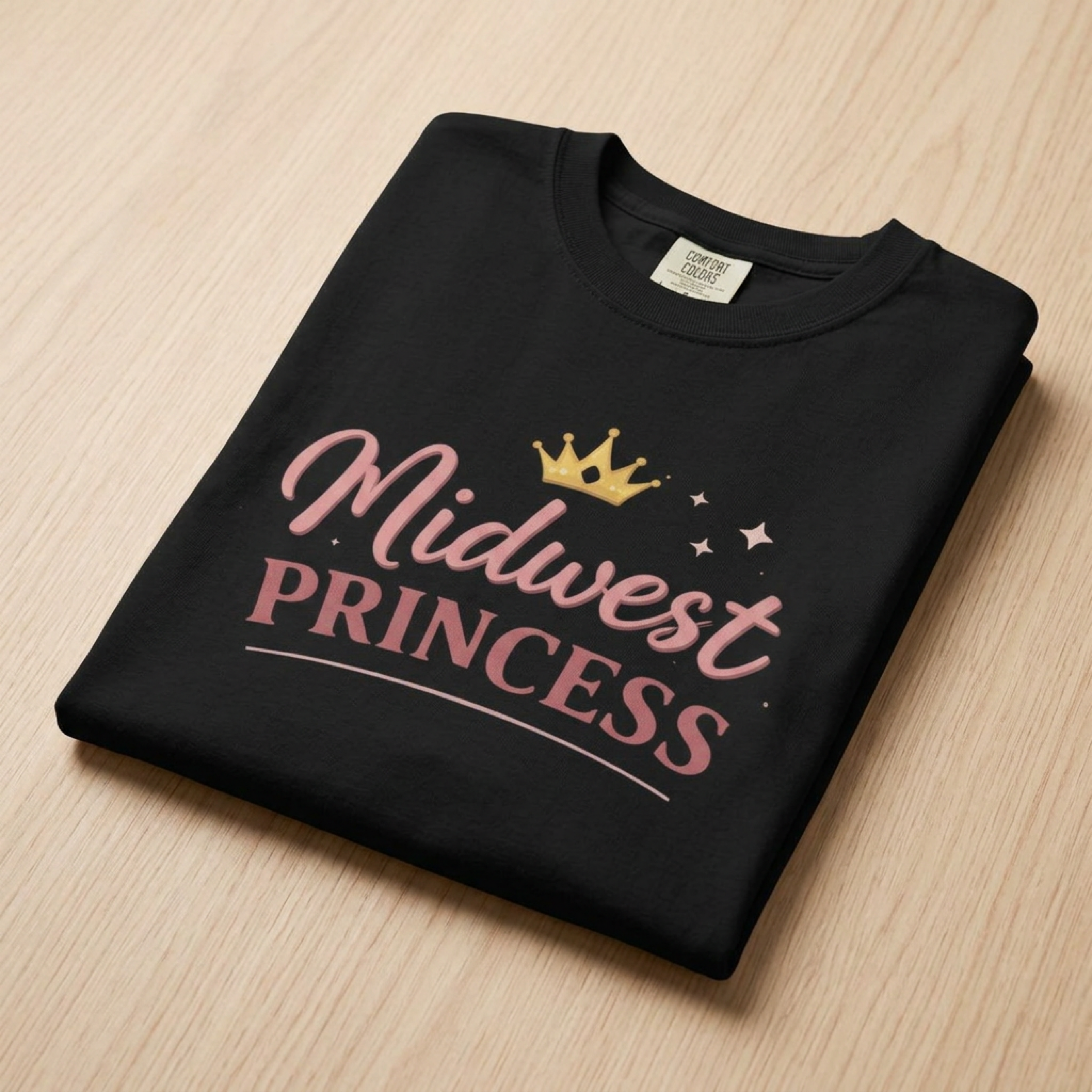 Midwest Princess T-Shirt – Cute Crown Graphic Tee for Women & Girls