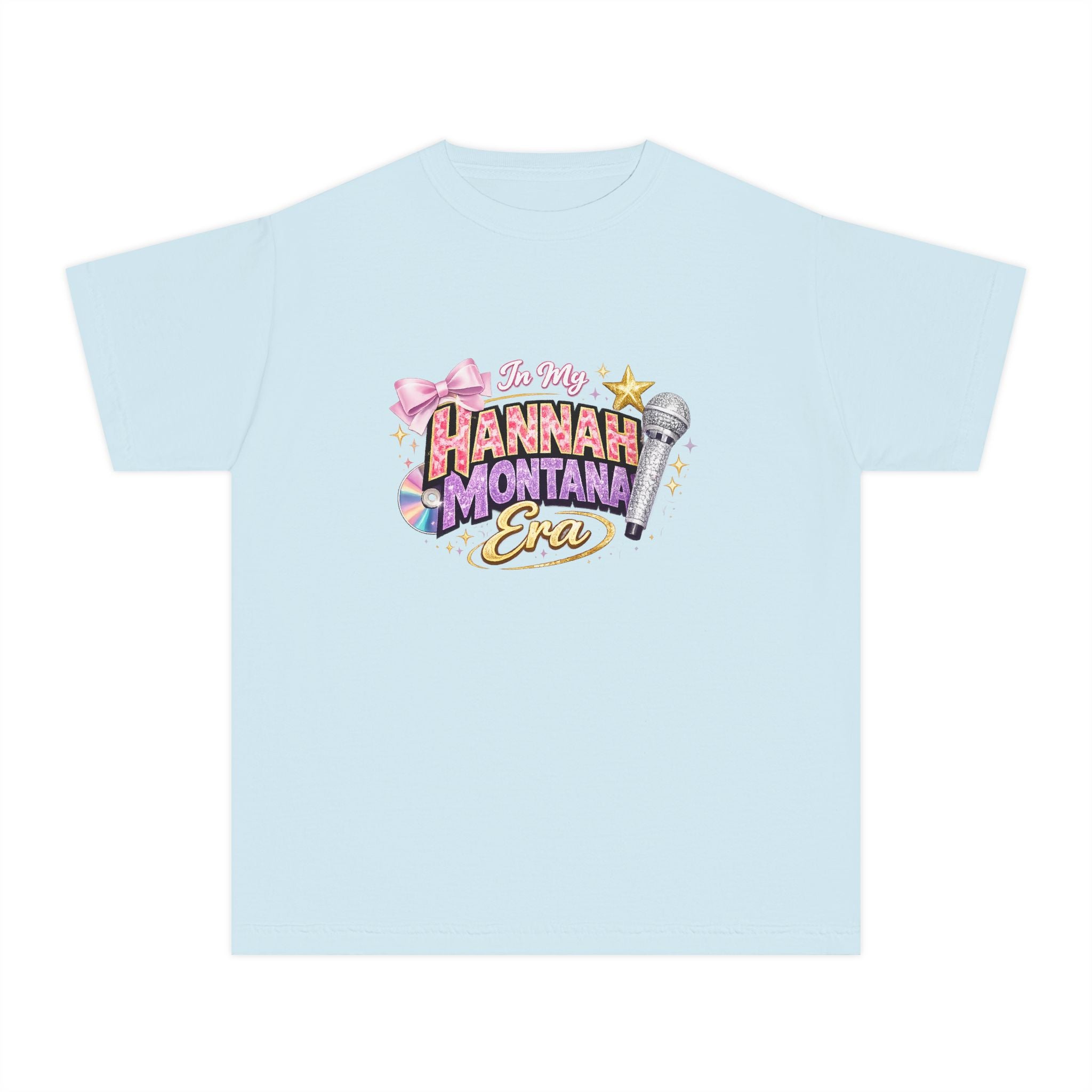 Hannah Montana Era Youth Tee | Pop Star Microphone Graphic