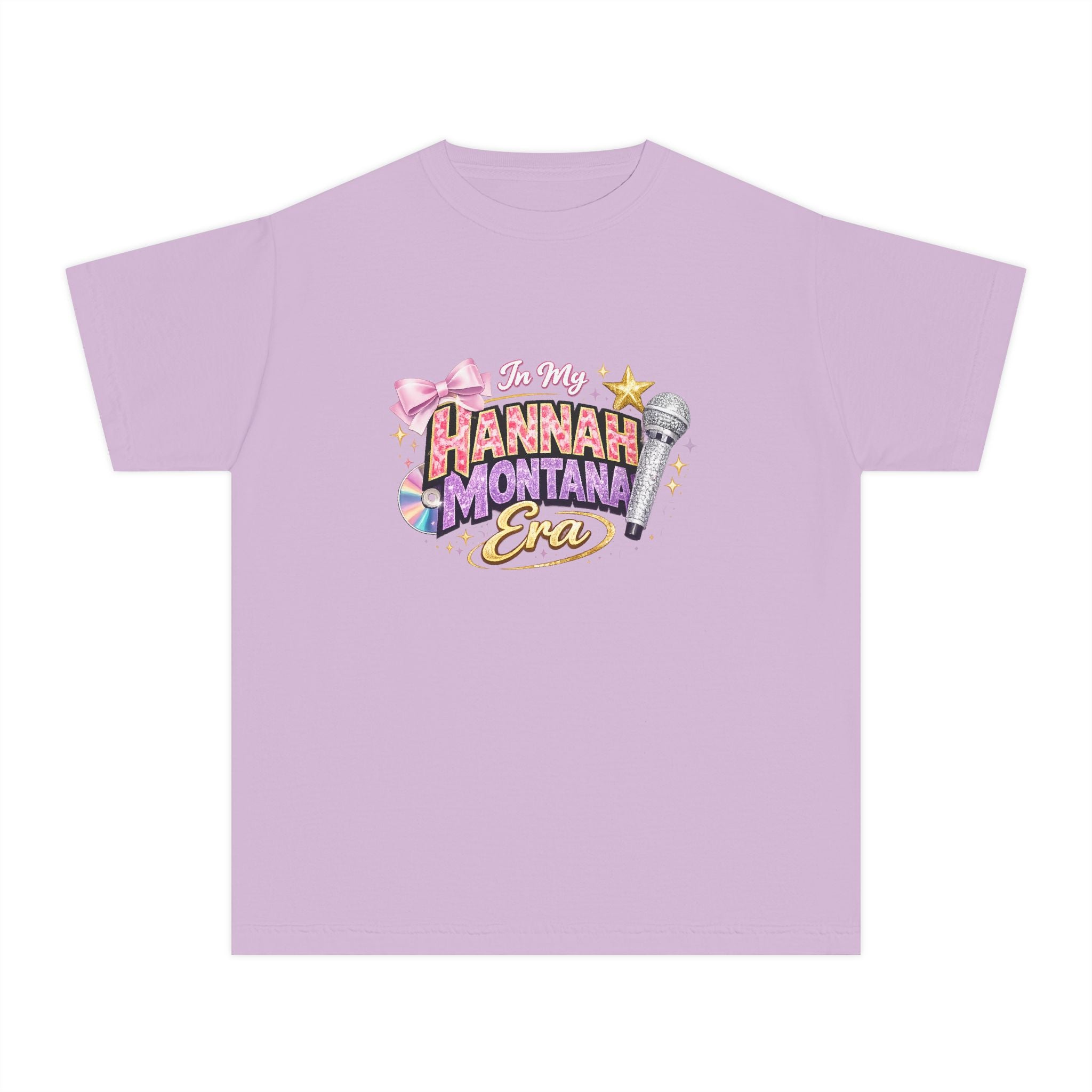 Hannah Montana Era Youth Tee | Pop Star Microphone Graphic