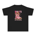 Pink Cowboy Boots on the Ground T-shirt | Kids Western Graphic Tee