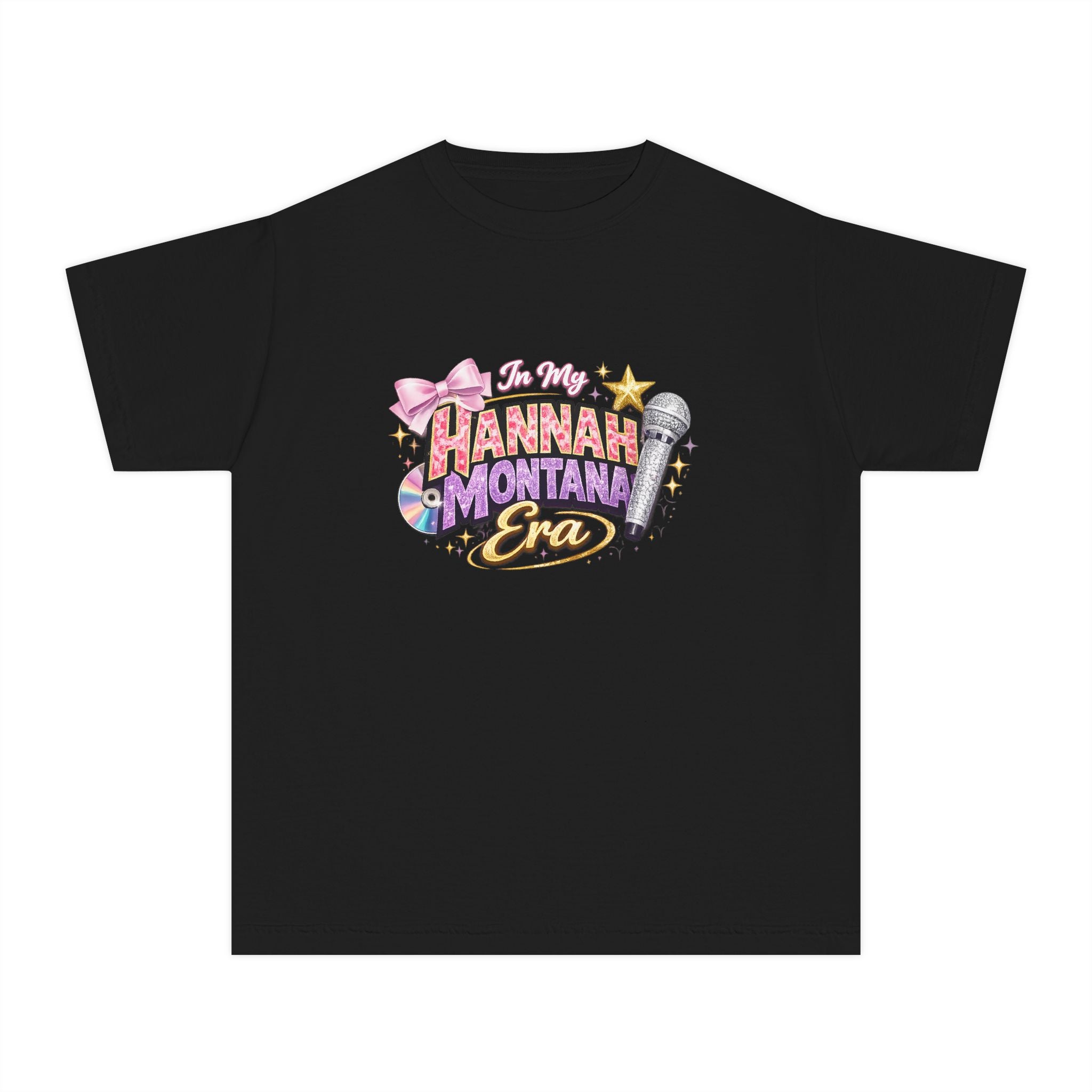 Hannah Montana Era Youth Tee | Pop Star Microphone Graphic