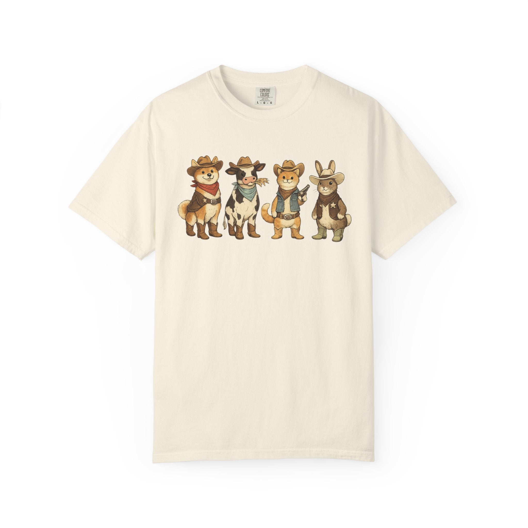 Cowboy Dogs Tee | Western Dog Cartoon Shirt