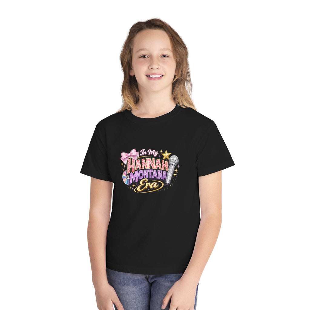 Hannah Montana Era Youth Tee | Pop Star Microphone Graphic