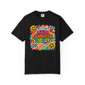 Main Character Energy T-shirt | Retro Funk Skull Checkerboard Pop Art