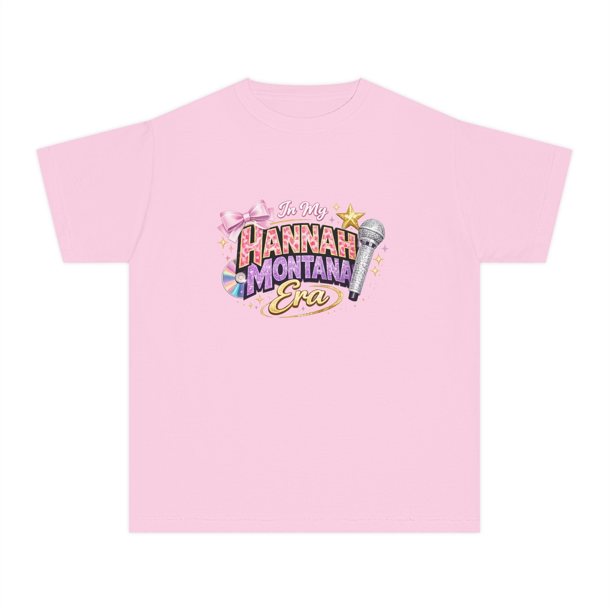 Hannah Montana Era Youth Tee | Pop Star Microphone Graphic