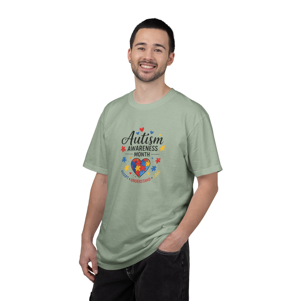 Autism Awareness Month heart puzzle, T-Shirt | Accept Understand Include