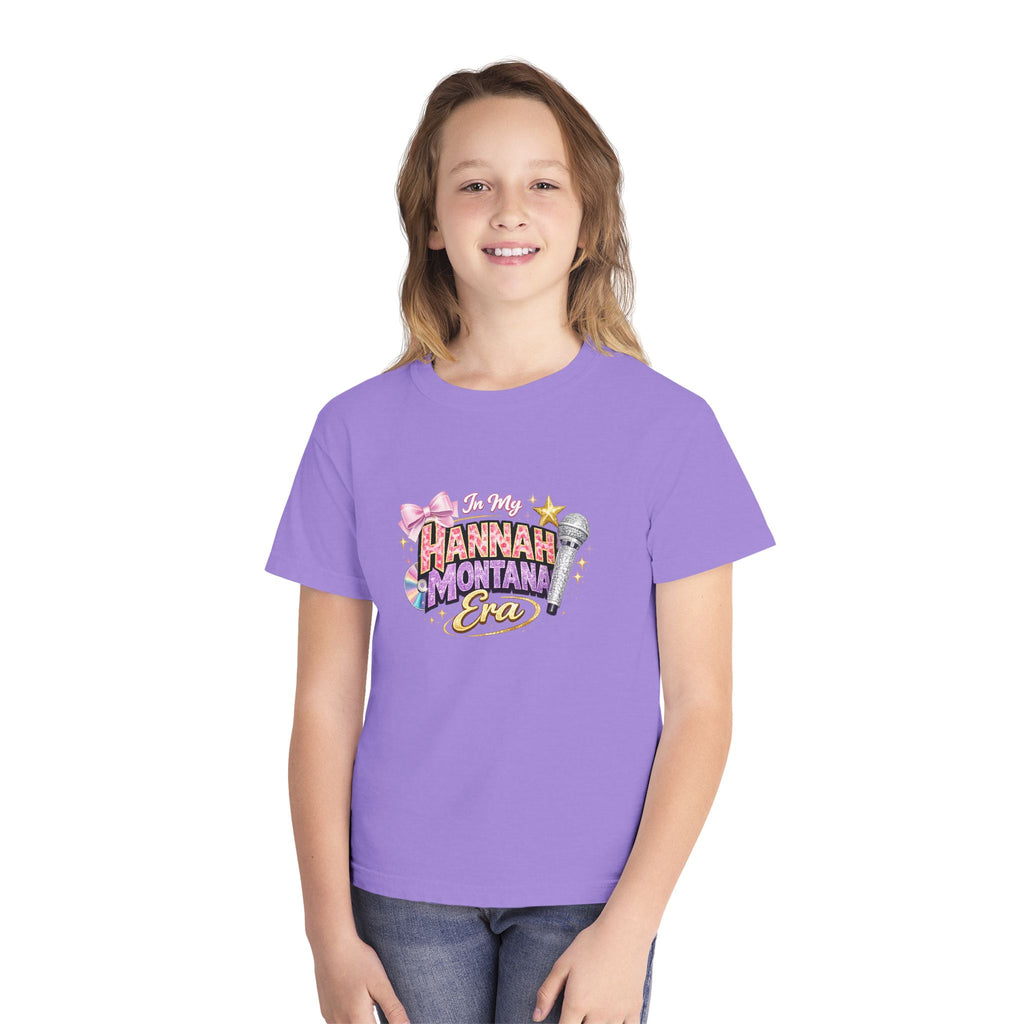 Hannah Montana Era Youth Tee | Pop Star Microphone Graphic